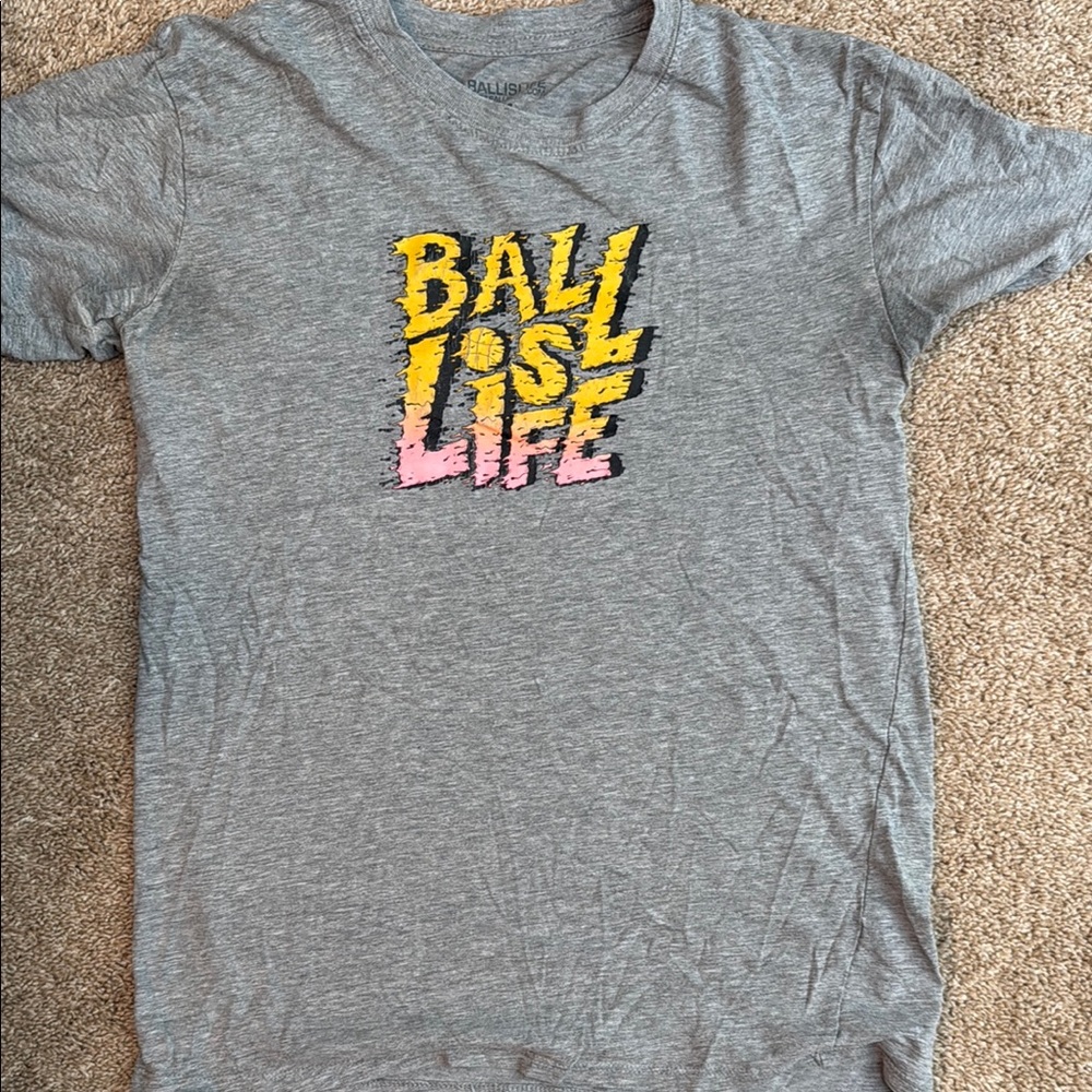 Youth Gray Tee with Vibrant Graphic